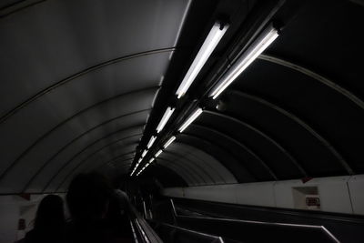 View of illuminated tunnel