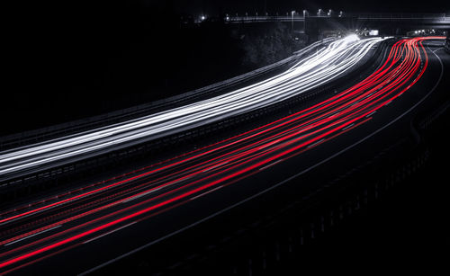 Light trails at night