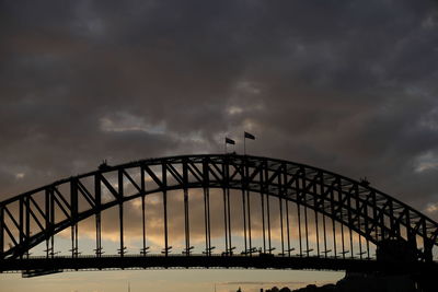 Low angle view of bridge against sky