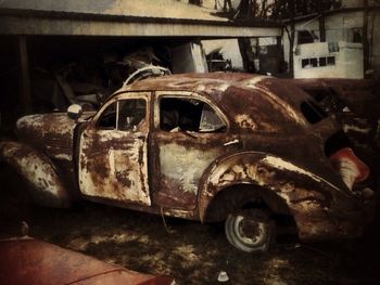 Abandoned vintage car