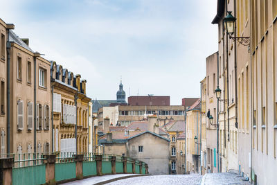 Buildings in city against sky