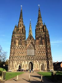 Low angle view of temple against sky