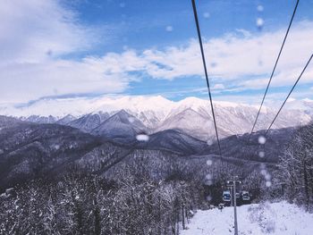 Snow covered mountain against sky