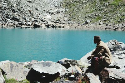 Reflection of trees in water