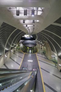 View of illuminated tunnel