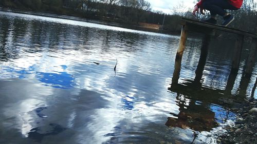 Reflection of trees in water