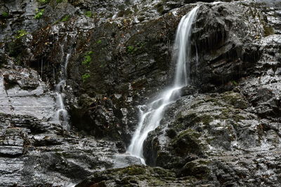 Scenic view of waterfall