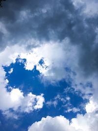 Low angle view of clouds in sky