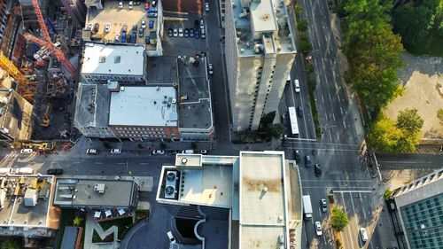 Aerial view of buildings in city 