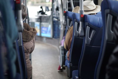 Interior of bus