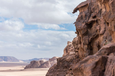 Rock formations against sky