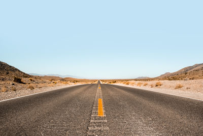 Endless expanse . road in the death valley national park, nevada usa