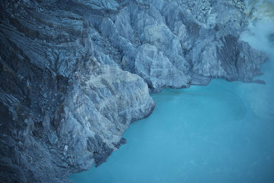 Scenic view of frozen lake