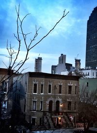 Low angle view of buildings against sky