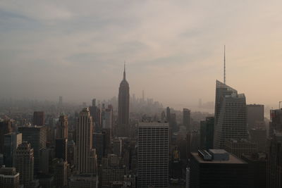 Aerial view of buildings in city