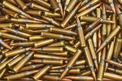 Full frame shot of bullets
