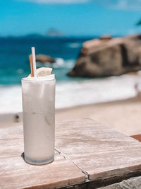 Close-up of drink on table