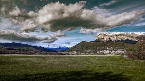 Panoramic view of landscape against sky