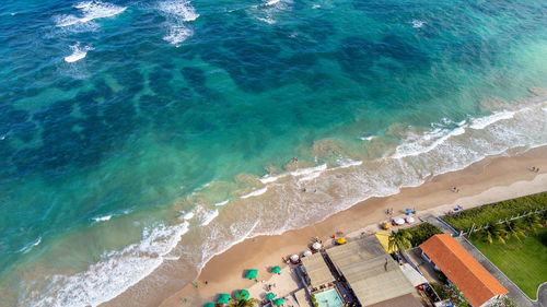 High angle view of beach porto de galinhas 