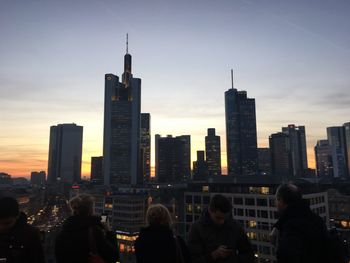 View of skyscrapers in city