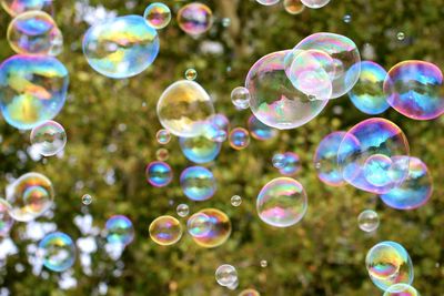 Close-up of bubbles