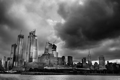 Midtown manhattan under storm