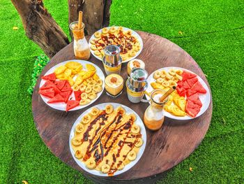 Breakfast selection at wonderful hostile in hoi an vietnam.