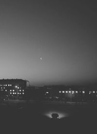 Illuminated city at night