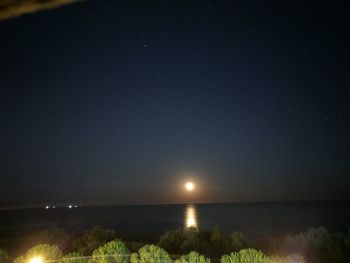 Scenic view of illuminated star field against sky at night