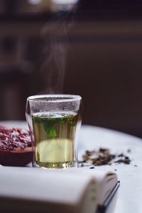 Close-up of drink on table