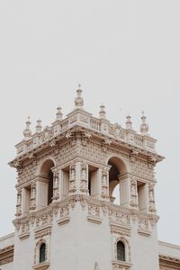 Low angle view of historical building against clear sky