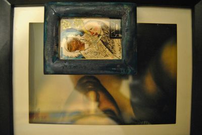 Reflection of woman in mirror