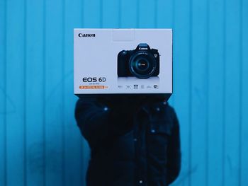 Close-up of photographer photographing