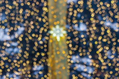 Defocused image of lights