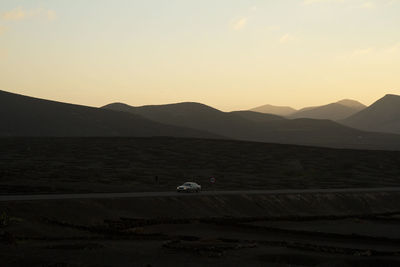 Car on mountain road 