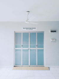 Closed door of building