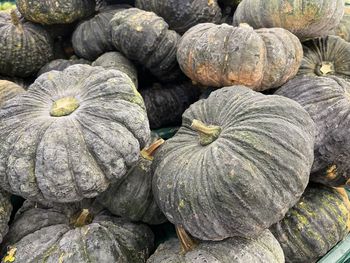 Full frame shot of pumpkins at market