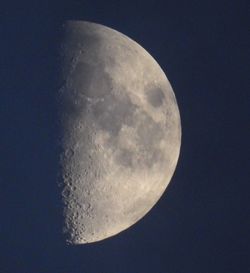 Low angle view of moon in sky