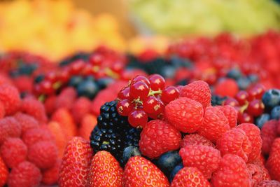 Close-up of fresh juicy fruits