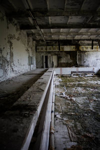 Interior of abandoned building