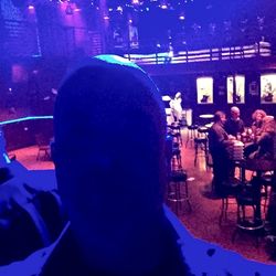 View of illuminated people at night