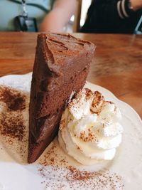 Close-up of dessert in plate