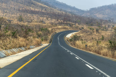 Road passing through landscape