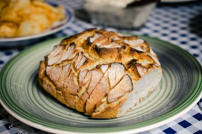 Traditional homemade cord bread in funchal, madeira
