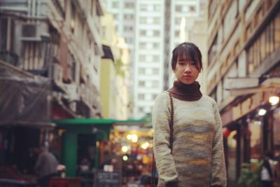 Full length of man standing in city