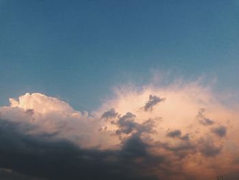 Low angle view of clouds in sky