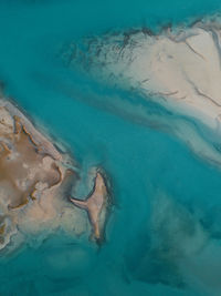 High angle view of swimming pool by sea