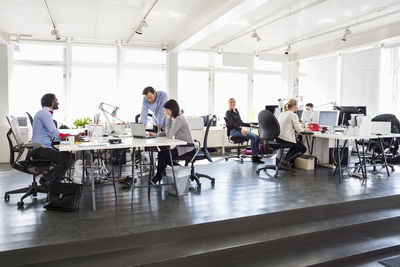 Multi-ethnic group of business people working in office