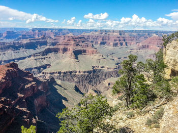 Panoramic view of landscape against cloudy sky