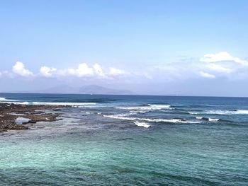 Scenic view of sea against sky